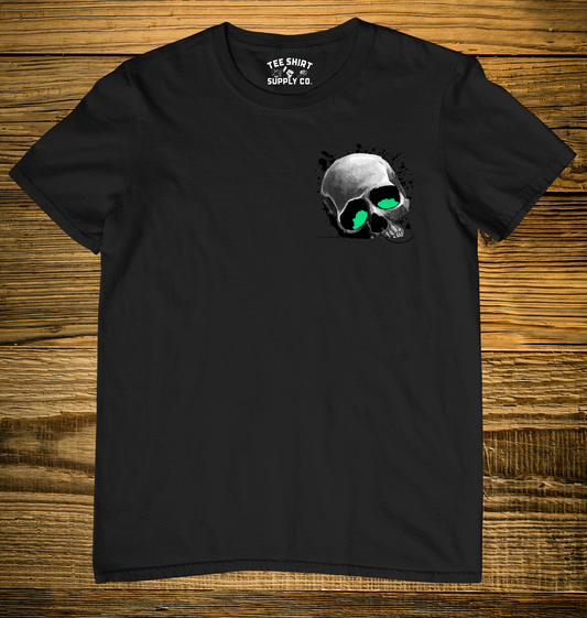 'GREEN EYED SKULL' TEE SHIRT