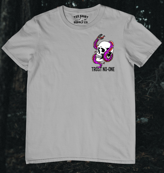 'TRUST NO-ONE' SKULL TATTOO TEE SHIRT