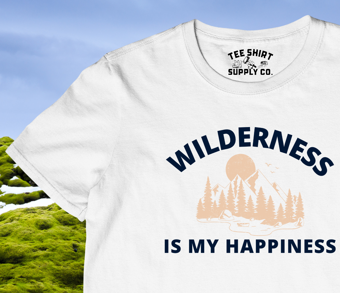 'WILDERNESS IS MY HAPPINESS' TEE SHIRT