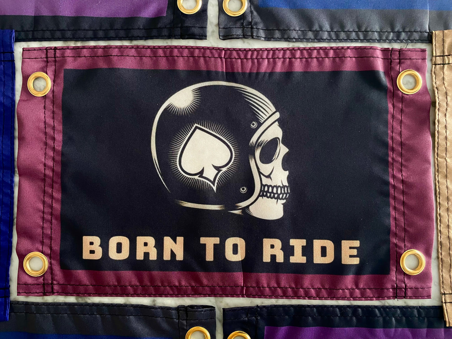 'BORN TO RIDE' Wall Pennant