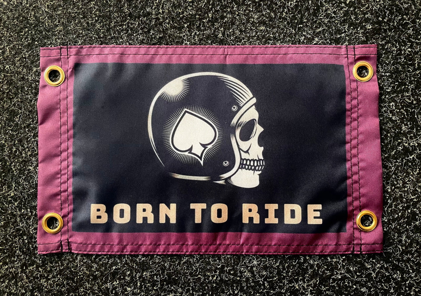 'BORN TO RIDE' Wall Pennant