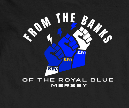 'ROYAL BLUE MERSEY' TEE SHIRT - BLACK