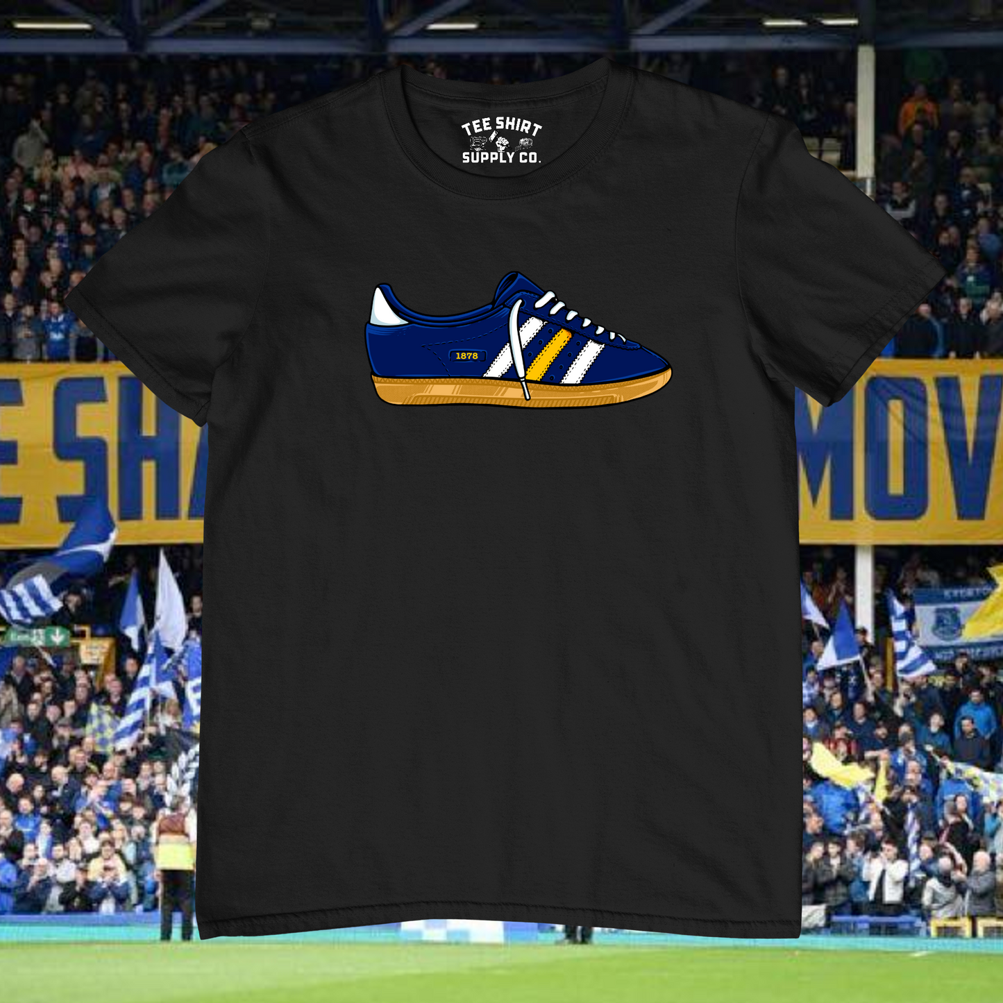 '1878 VINTAGE ADI' TEE SHIRT -  BLACK