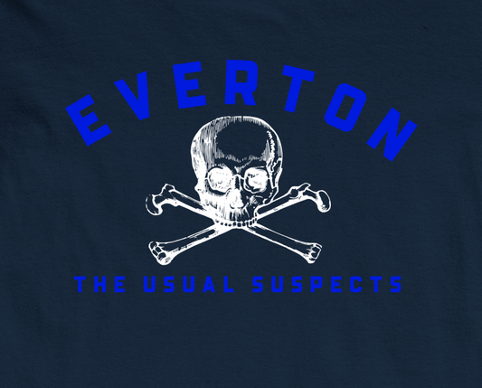 'EVERTON USUAL SUSPECTS' TEE SHIRT -  NAVY/BLUE