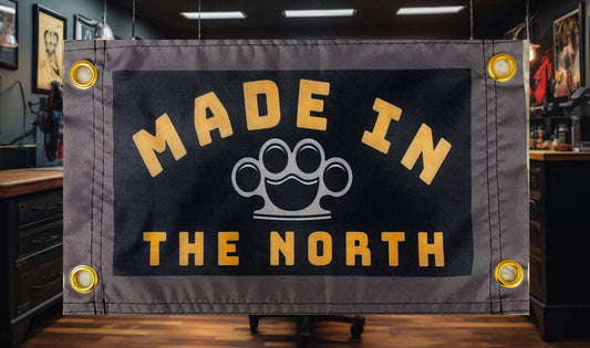 'MADE IN THE NORTH' (Knuckleduster) Wall Pennant