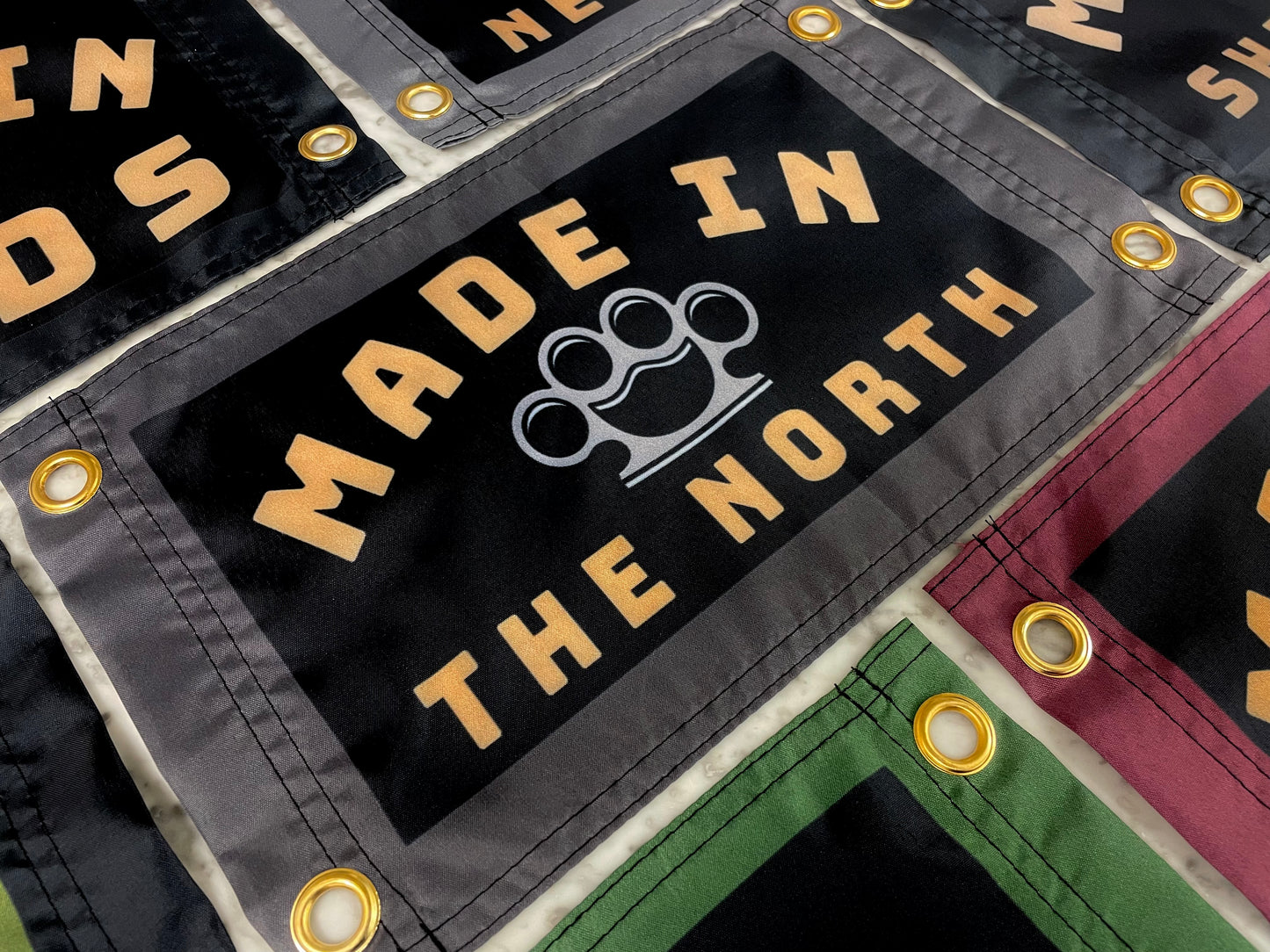 'MADE IN THE NORTH' (Knuckleduster) Wall Pennant