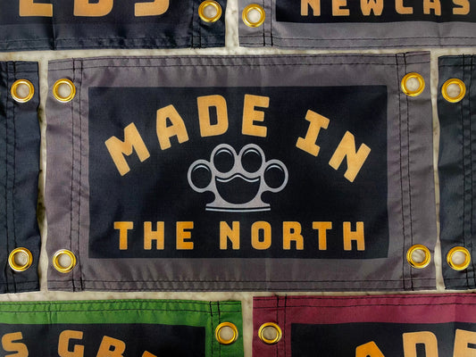 'MADE IN THE NORTH' (Knuckleduster) Wall Pennant
