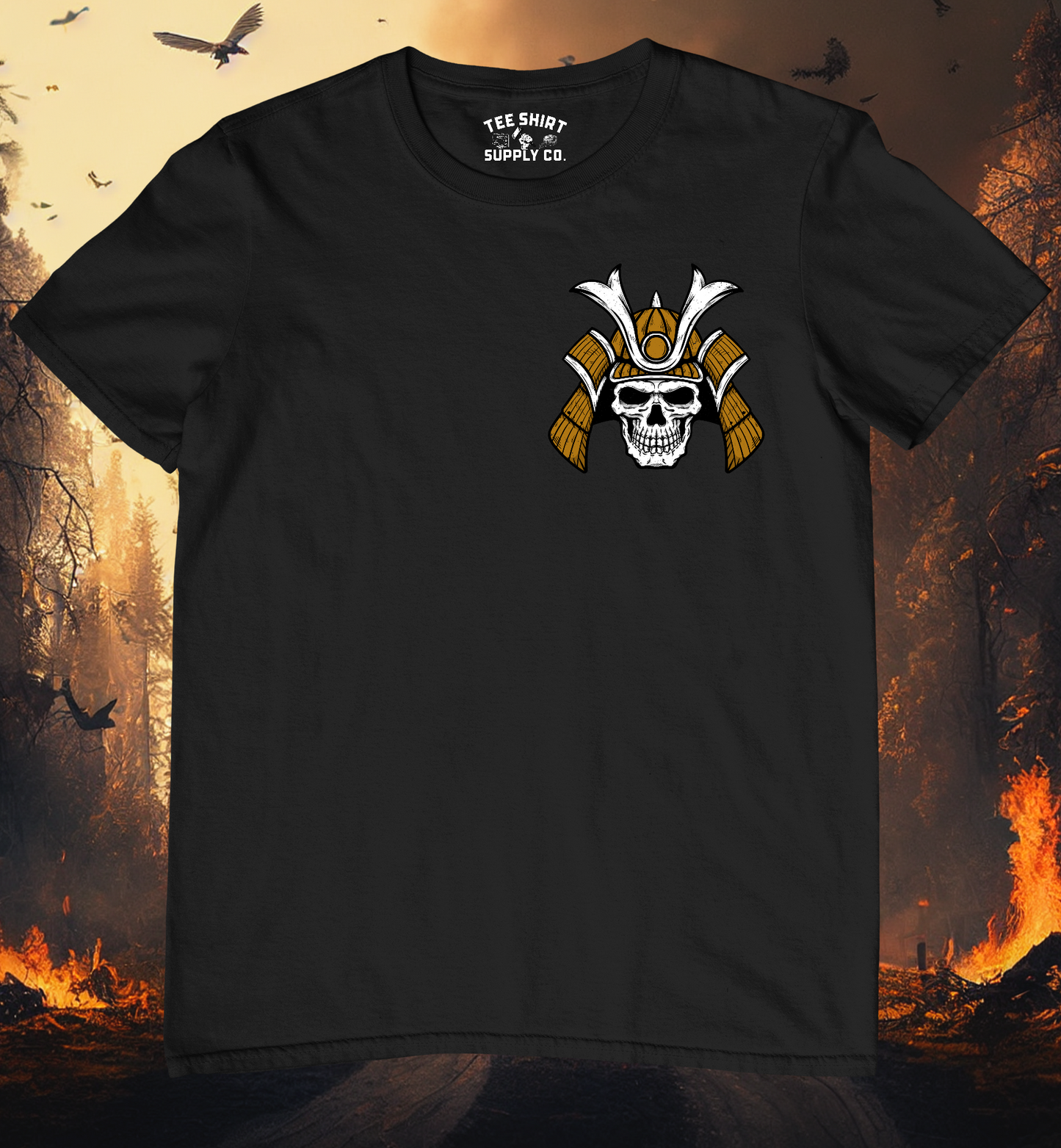 'SAMURAI SKULL' TEE SHIRT