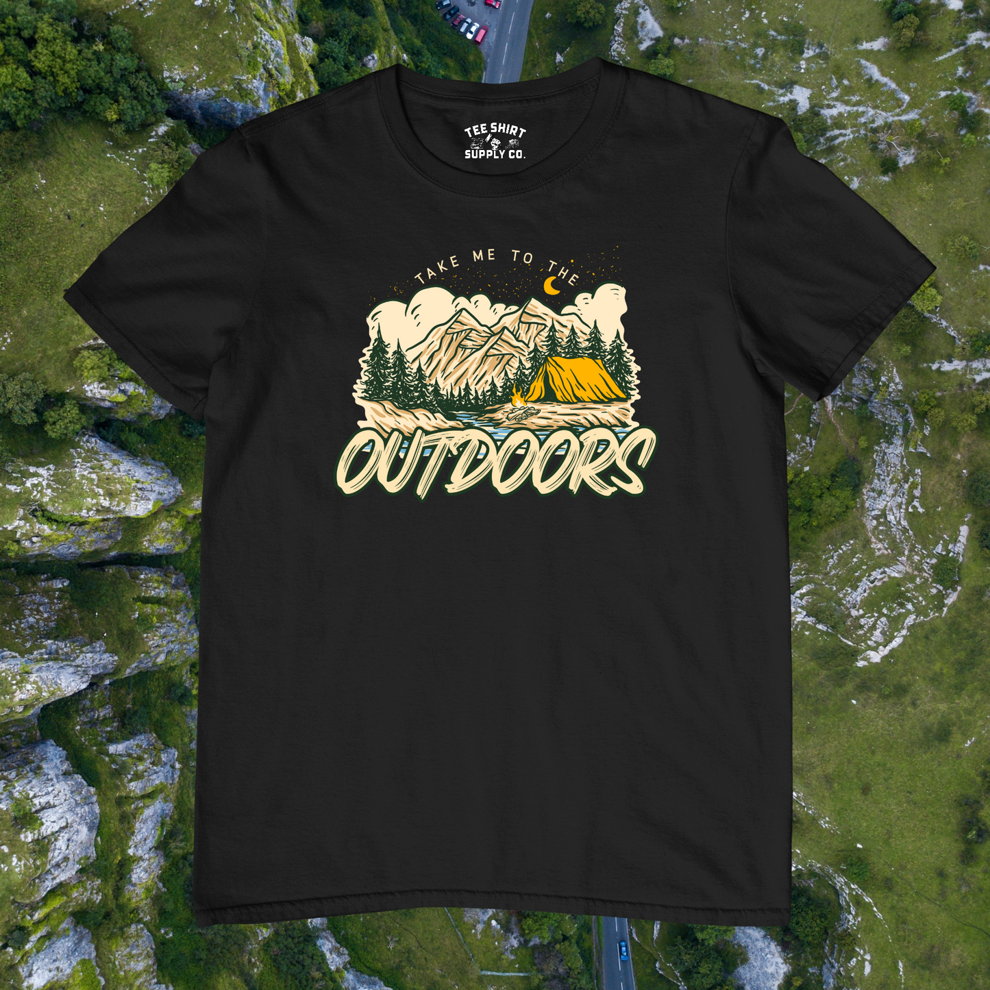 'TAKE ME TO THE OUTDOORS' TEE SHIRT