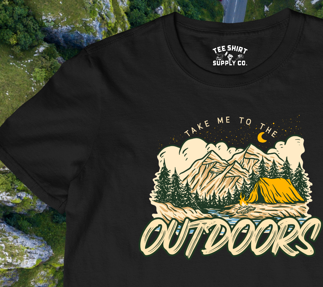 'TAKE ME TO THE OUTDOORS' TEE SHIRT