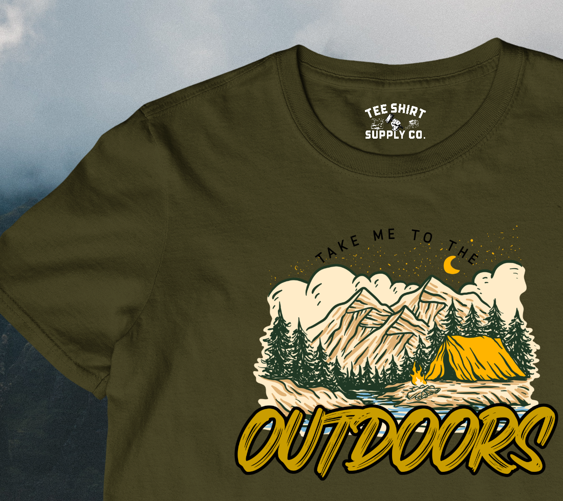 'TAKE ME TO THE OUTDOORS' TEE SHIRT