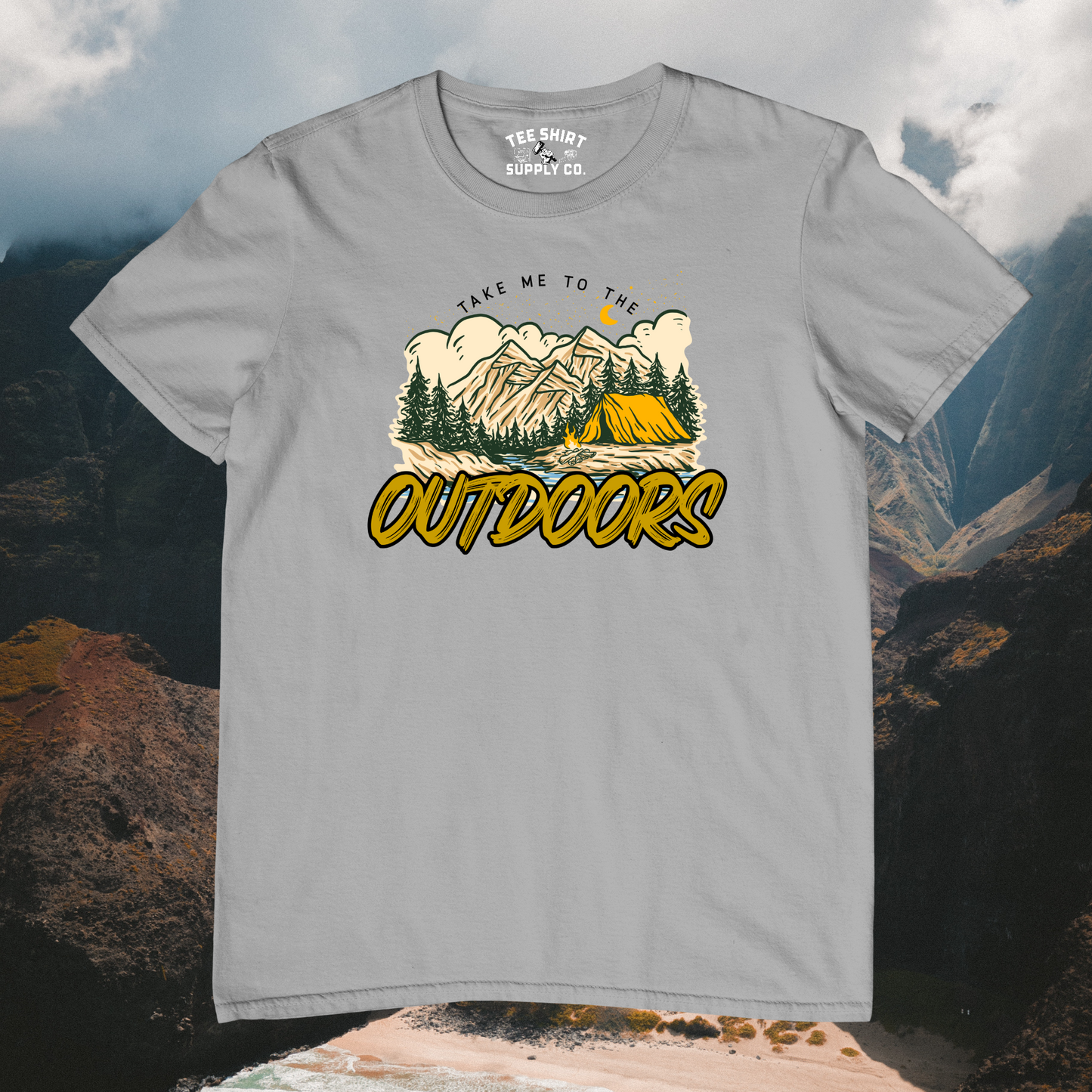 'TAKE ME TO THE OUTDOORS' TEE SHIRT