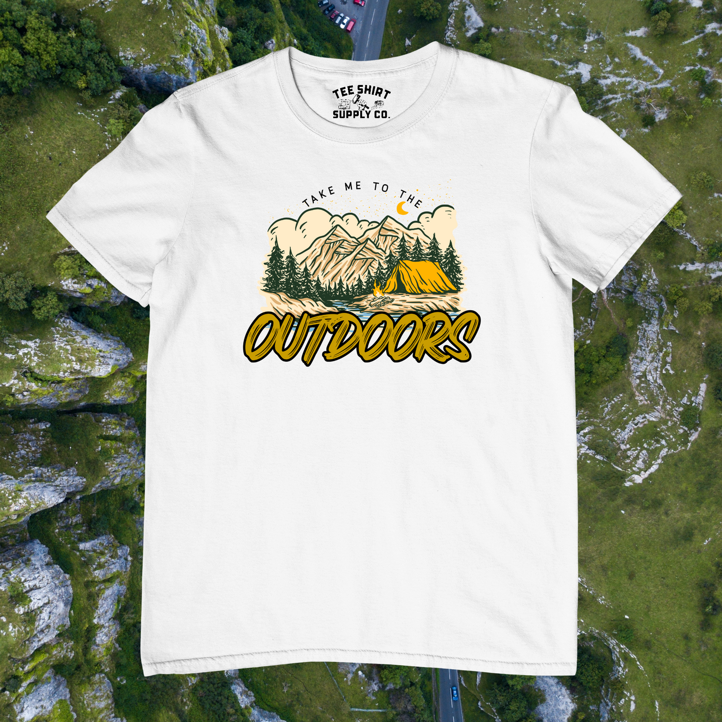 'TAKE ME TO THE OUTDOORS' TEE SHIRT
