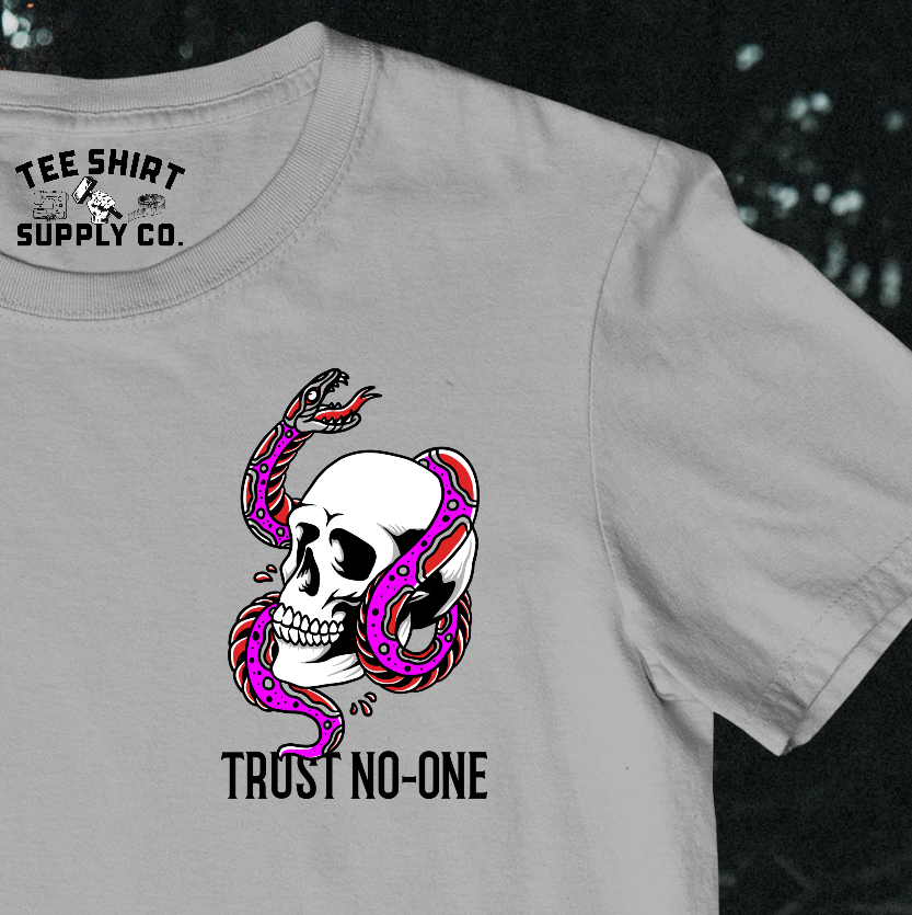 'TRUST NO-ONE' SKULL TATTOO TEE SHIRT