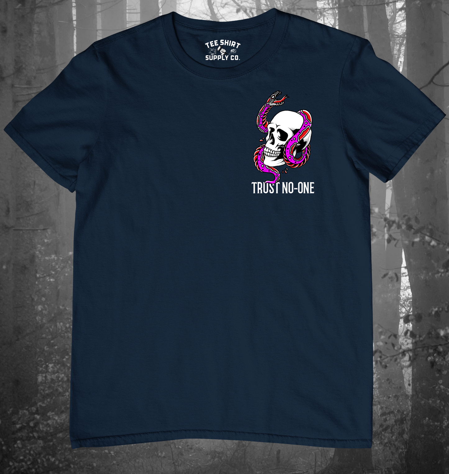 'TRUST NO-ONE' SKULL TATTOO TEE SHIRT