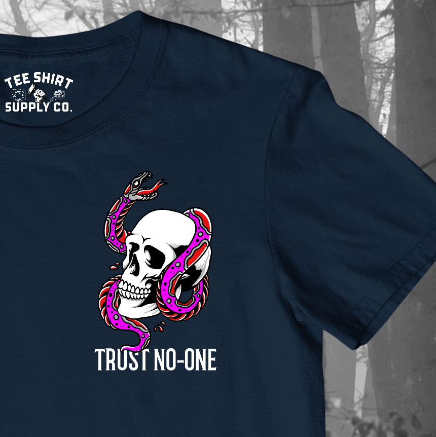'TRUST NO-ONE' SKULL TATTOO TEE SHIRT