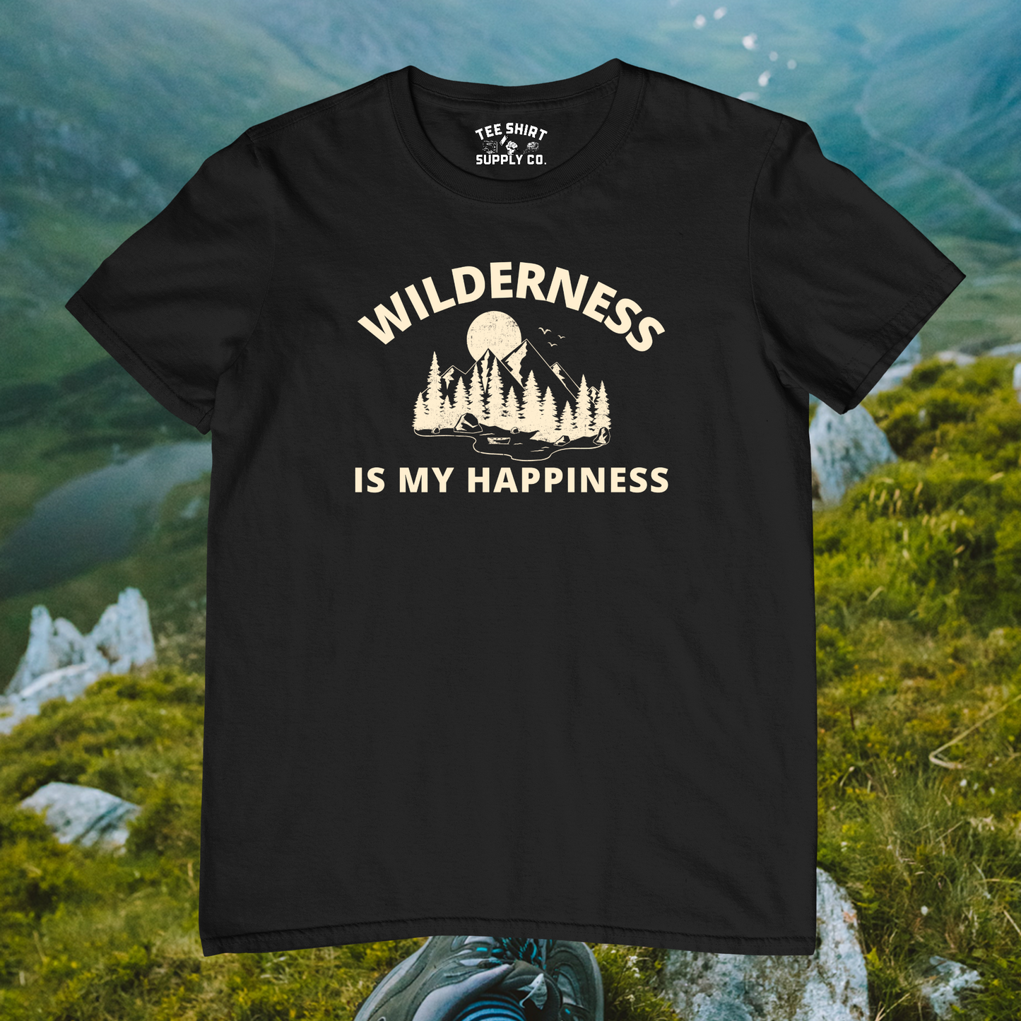 'WILDERNESS IS MY HAPPINESS' TEE SHIRT