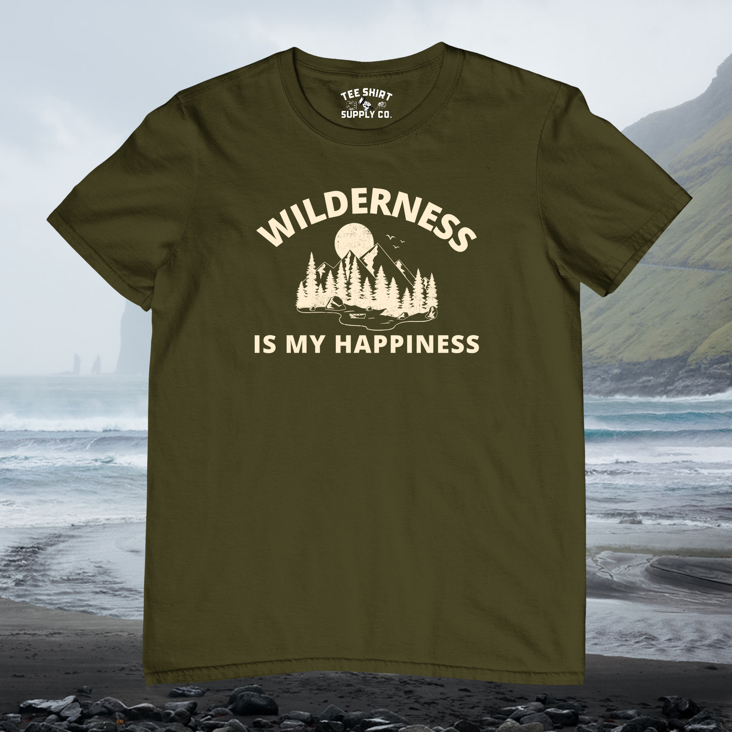 'WILDERNESS IS MY HAPPINESS' TEE SHIRT