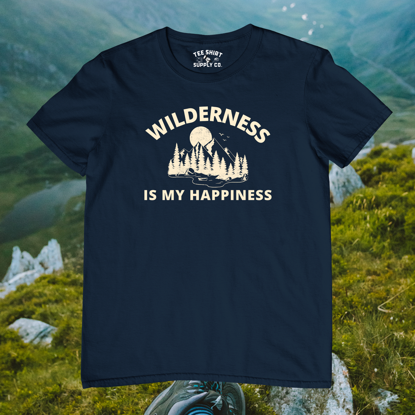 'WILDERNESS IS MY HAPPINESS' TEE SHIRT